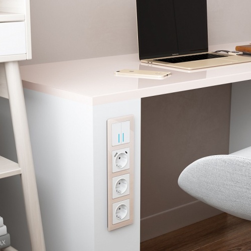 Рамка на 4 поста Werkel Acrylic (айвори) W0042743 в Нижнем Новгороде фото 3