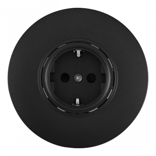 Розетка с заземлением и со шторкой Arte Milano SET08-1 SET08-1-40-1 black в Нижнем Новгороде фото 3