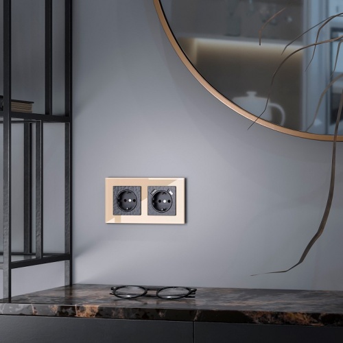 Рамка на 2 поста Werkel Favorit (шампань) W0021111 в Нижнем Новгороде фото 3