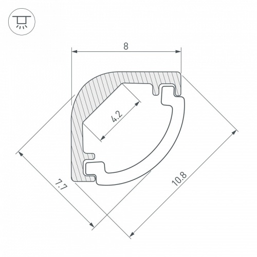 Профиль накладной угловой внутренний Arlight ARH-KANT 36323 в Нижнем Новгороде фото 2