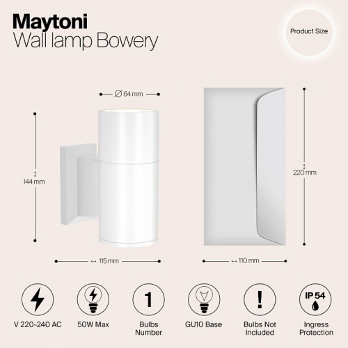 Светильник на штанге Maytoni Bowery O574WL-01W в Тамбове фото 3