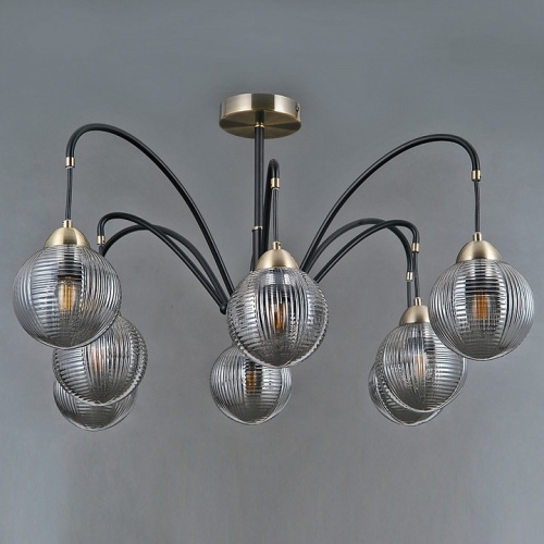 Люстра на штанге ILLUMICO  IL0433-8PSQ-79 BK AB в Нижнем Новгороде фото 4