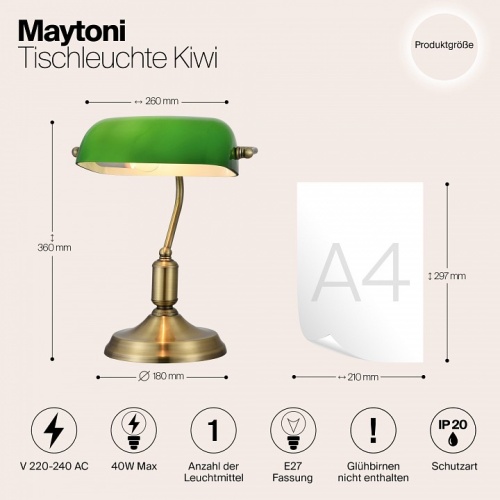 Настольная лампа офисная Maytoni Kiwi Z153-TL-01-BS в Нижнем Новгороде фото 2