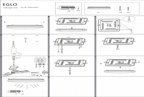 Накладной светильник Eglo Frania 97875 в Нижнем Новгороде фото 2