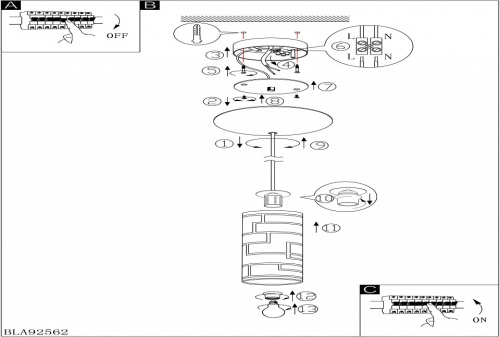 Подвесной светильник Eglo Bayman 92562 в Нижнем Новгороде фото 4