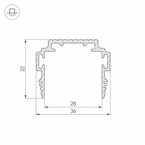 Профиль-держатель встраиваемый Arlight PLS 035011 в Нижнем Новгороде фото 2