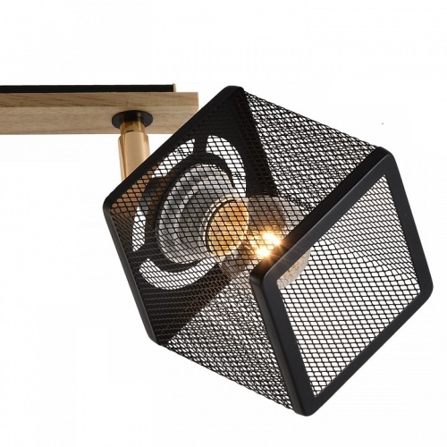 Светильник на штанге 01591-3.3-03B BK+FGD+WOOD в Нижнем Новгороде фото 2