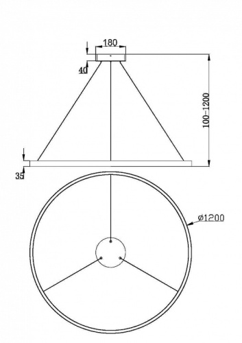 Подвесной светильник Maytoni Rim MOD058PL-L65BS3K в Владивостоке фото 4