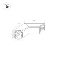 Коннектор угловой MAG-ORIENT-CON-2620-L90 (WH) (Arlight, IP20 Металл, 3 года) в Качканаре