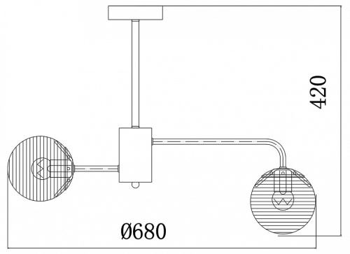 Люстра на штанге Escada Twilight 646/6P в Нижнем Новгороде фото 3