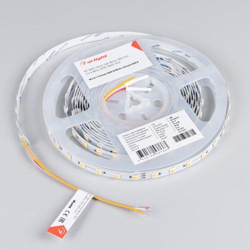 Лента RT-B60-10mm 24V White-MIX 2Ch (14.4 W/m, IP20, 5060, 5m) (Arlight, Изменяемая ЦТ) в Звенигороде фото 3