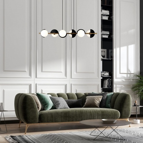 Подвесная люстра Eurosvet Moity 70149/6 черный/латунь в Нижнем Новгороде фото 5