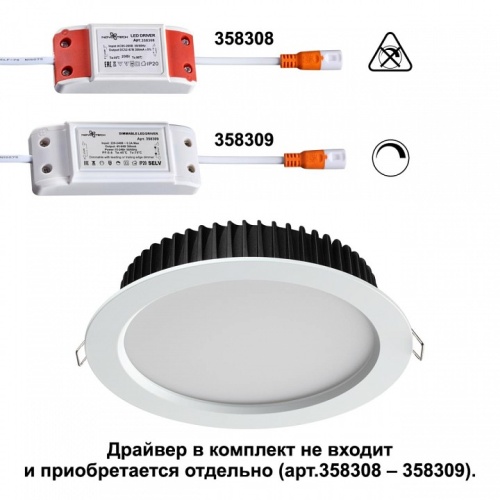 Встраиваемый светильник Novotech Drum 358306 в Звенигороде фото 5