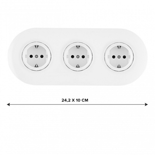 Розетка с заземлением и со шторкой Arte Milano SET08-3 SET08-3-40-1x3 white в Нижнем Новгороде фото 2