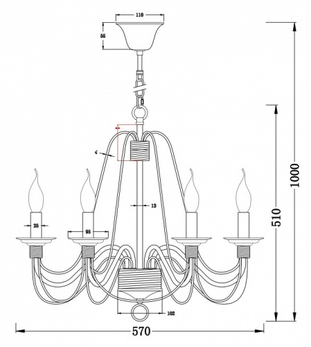 Подвесная люстра Freya Velia FR2046-PL-06-WG в Нижнем Новгороде фото 2