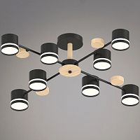 Люстра на штанге 68730-0.3-08 GX53 BK+WOOD в Нижнем Новгороде