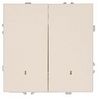 Выключатель двухклавишный с подсветкой без рамки Stekker Эмили 49890 в Нижнем Новгороде