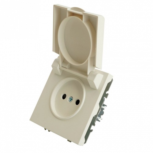 Розетка с заземлением и со шторкой, с крышкой Stekker Эмили 49878 в Нижнем Новгороде фото 3