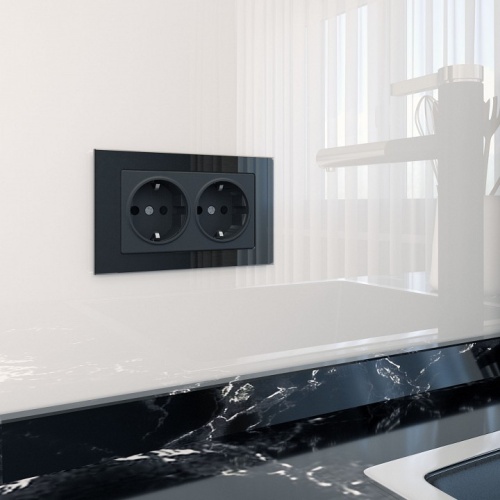 Рамка на 2 поста Werkel Favorit (черный) W0081108 в Нижнем Новгороде фото 2