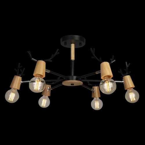 Люстра на штанге Loft it Sven 10024/6 Black в Нижнем Новгороде фото 5