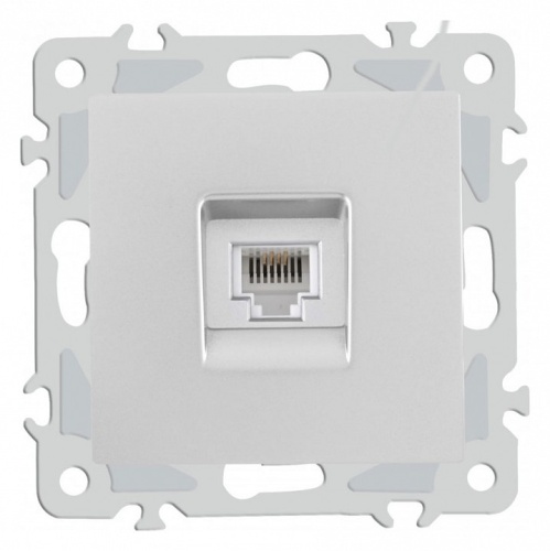 Розетка телефонная RJ-11 без рамки Arte Milano am-206 206.51-1.silver в Нижнем Новгороде