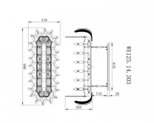 Подвесная люстра Wertmark Alexia WE125.14.303 в Нижнем Новгороде фото 2