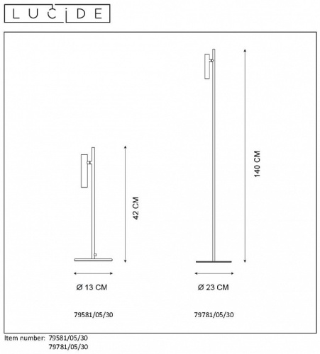 Торшер Lucide Philon 79781/05/30 в Нижнем Новгороде фото 6
