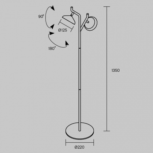 Торшер Maytoni Vita MOD451FL-L8B3K в Нижнем Новгороде фото 2