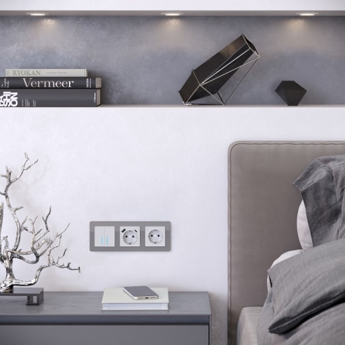 Рамка на 3 поста Werkel Acrylic (графит) W0032704 в Нижнем Новгороде фото 3