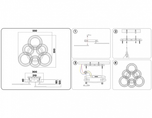 Потолочная люстра Ambrella Light FA FA8805 в Нижнем Новгороде фото 5