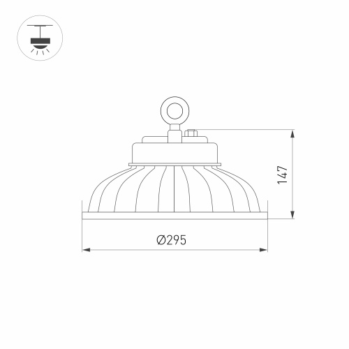 Светильник SP-DRAGON-PREMIUM-R295-80W Day5000 (GR, 120 deg, 230V) (Arlight, IP65 Металл, 5 лет) в Опочке фото 3