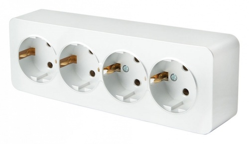 Розетка четверная с заземлением Stekker София 49308 в Нижнем Новгороде