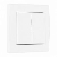 Выключатель двухклавишный Arte Milano SET06-1 SET06-1-30-2 white в Нижнем Новгороде