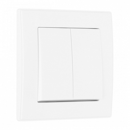 Выключатель двухклавишный Arte Milano SET06-1 SET06-1-30-2 white в Нижнем Новгороде