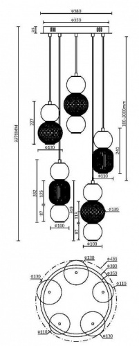 Подвесная люстра Maytoni Drop MOD273PL-L80CH3K в Советске фото 5