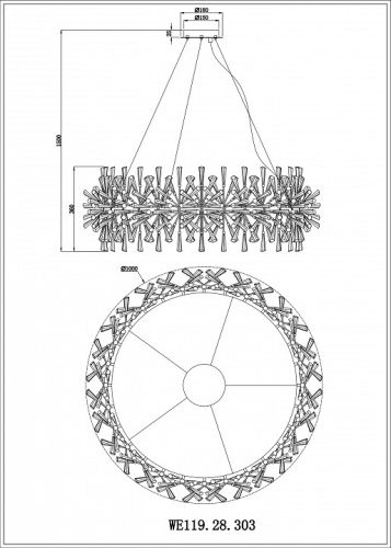 Подвесная люстра Wertmark Floriane WE119.28.303 в Нижнем Новгороде фото 2