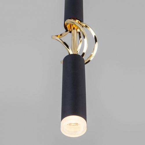 Подвесной светильник Eurosvet Lance 50191/1 LED черный/золото в Саратове фото 3
