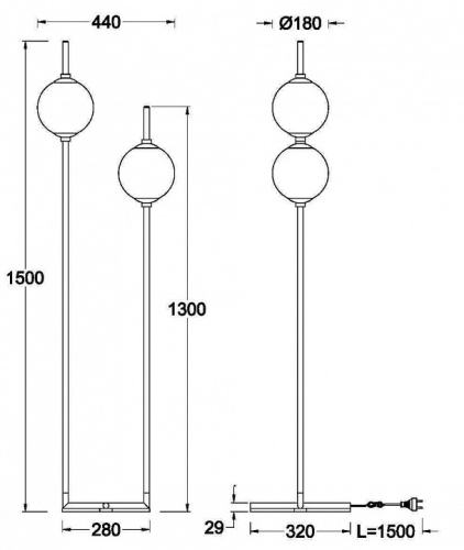 Торшер Maytoni The Sixth Sense Z020FL-L12BS3K в Нижнем Новгороде фото 5