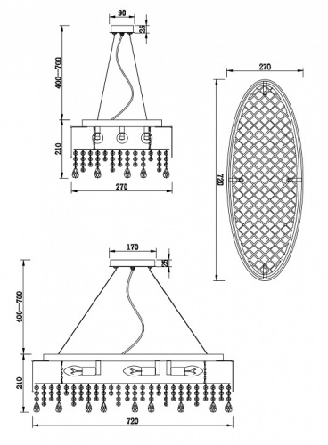Подвесной светильник Maytoni Manfred MOD600PL-09W в Нижнем Новгороде фото 6