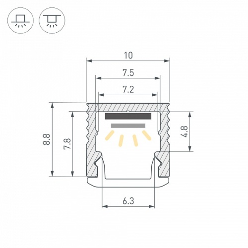 Профиль накладной Arlight SL-MINI 064305 в Нижнем Новгороде фото 2