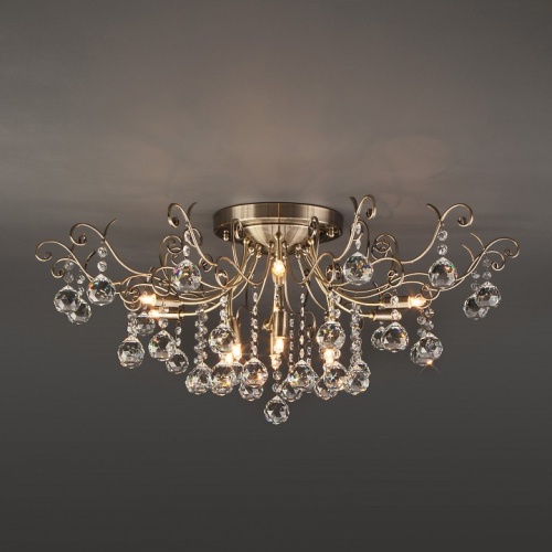 Потолочная люстра Eurosvet Vita 10042/12 античная бронза/прозрачный хрусталь в Нижнем Новгороде фото 3