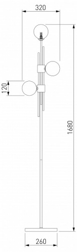 Торшер Eurosvet Volver 01383/3 латунь в Нижнем Новгороде фото 4