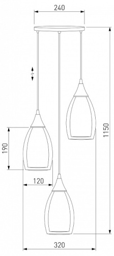 Подвесной светильник Eurosvet Cosmic 50085/3 золото в Нижнем Новгороде фото 5