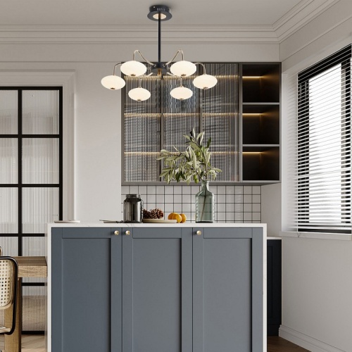 Люстра на штанге Arte Milano Neapolis-73908 273908/6 BK/GD в Нижнем Новгороде фото 2