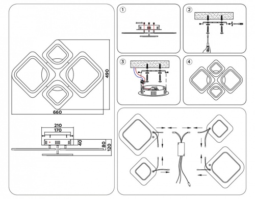 Потолочная люстра Ambrella Light FA FA4382 в Нижнем Новгороде фото 10