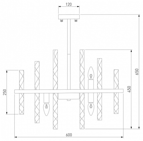 Люстра на штанге Bogate's Hollis 367/9 Smart в Симе фото 3