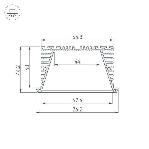 Профиль KLUS-POWER-RW70F-2000 ANOD (Arlight, Алюминий) в Краснодаре фото 5