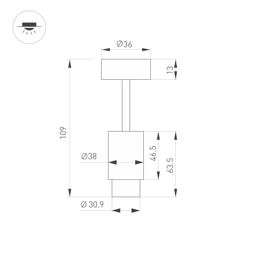 Светильник ART-NEMO-SURFACE-ZOOM-R38-5W Warm3000 (BK, 10-55 deg, 24V) (Arlight, IP20 Металл, 5 лет) в Петровом Вале фото 2