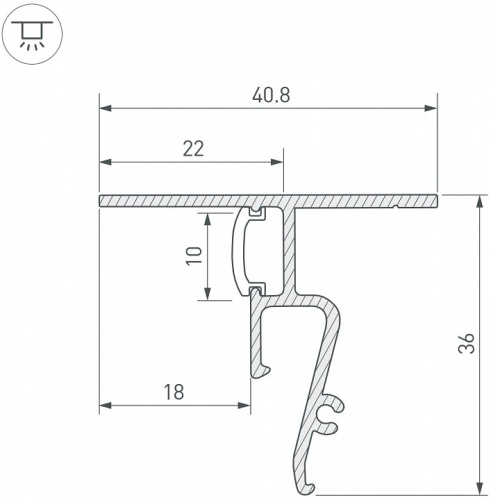 Профиль для контурной подсветки натяжного потолка Arlight  040703(1) в Нижнем Новгороде фото 2