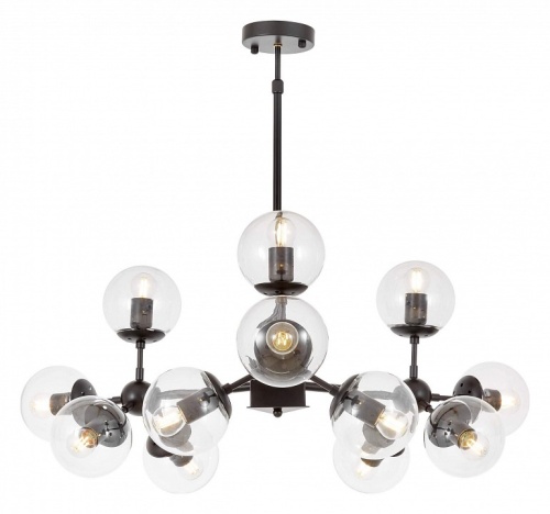 Люстра на штанге LUMINA DECO Zodiak LDP 160-12 BK+PR в Нижнем Новгороде